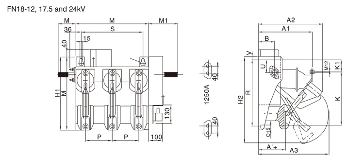 FN18 Series Indoor H.V. Load Break Switch And Fuse Combination