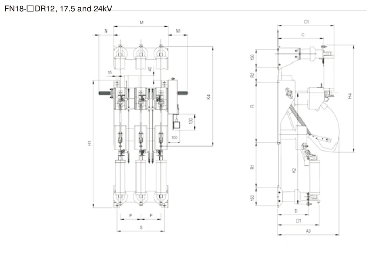 FN18 Series Indoor H.V. Load Break Switch And Fuse Combination