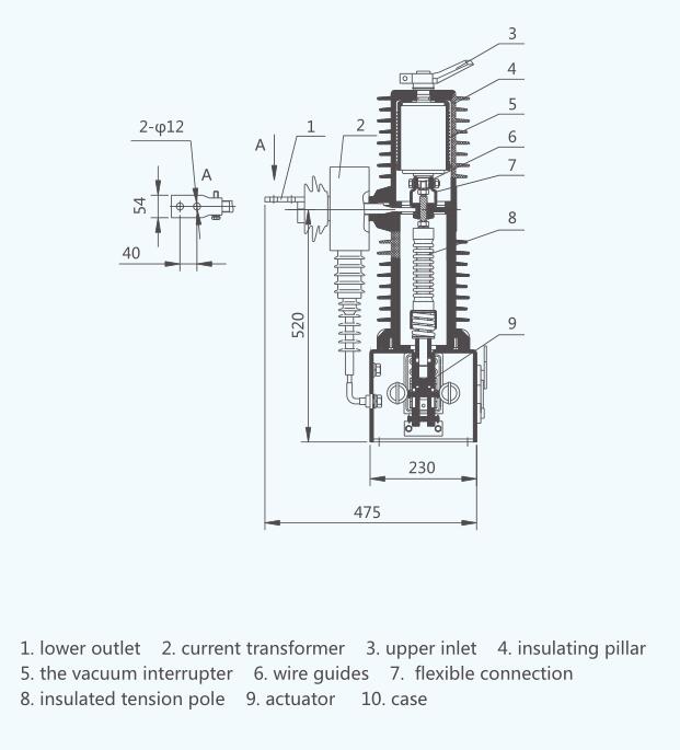24kV outdoor vacuum circuit breaker
