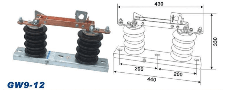 12kV high voltage disconnect switch