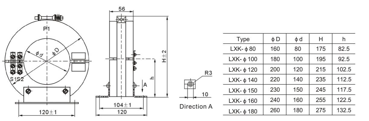 lxk cable type zero sequence current transformer