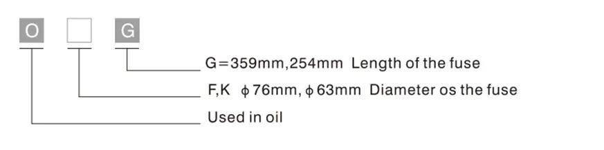 ofg high voltage current limit oil fuse for protection oil immersed transformer