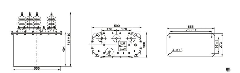 jsw 6 jsw 10 6kv 10kv three phase oil immersed voltage transformer